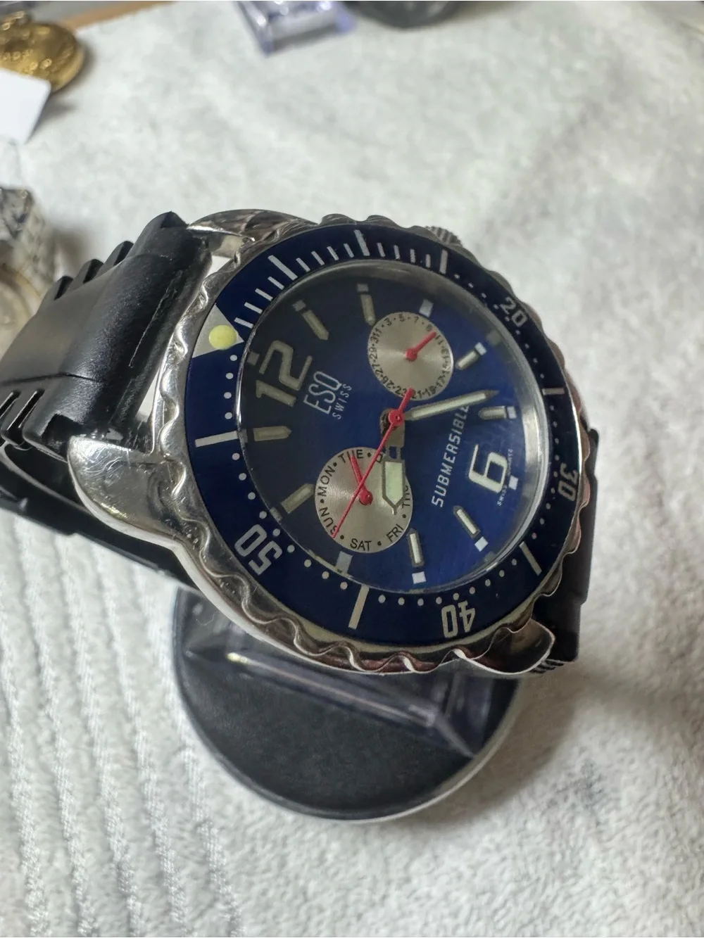 ESQ Swiss Submersible Men's Blue Dive Watch